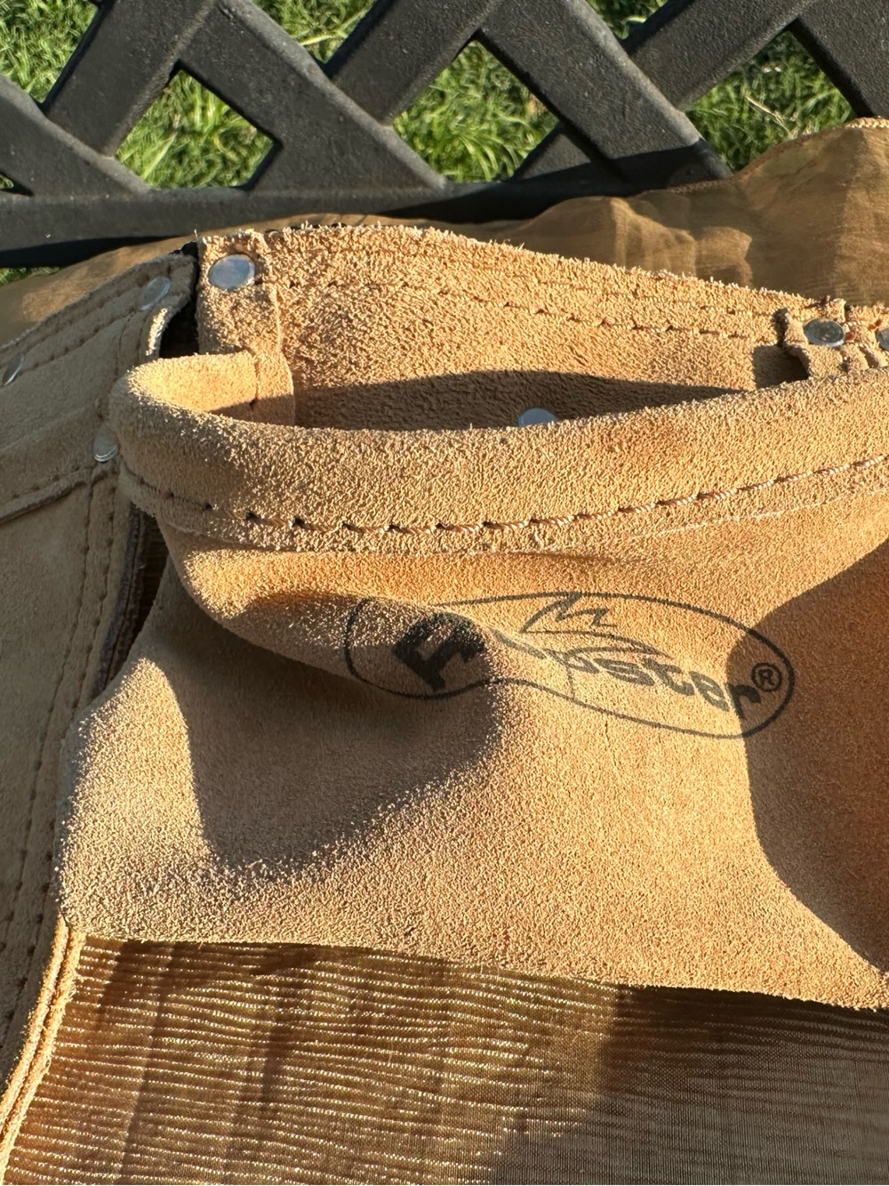 Rooster Tan Suede Leather tool belt